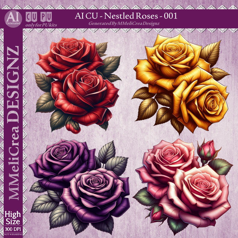 (image for) AI - Nestled Roses - CU001 (CU4PU/PNG)